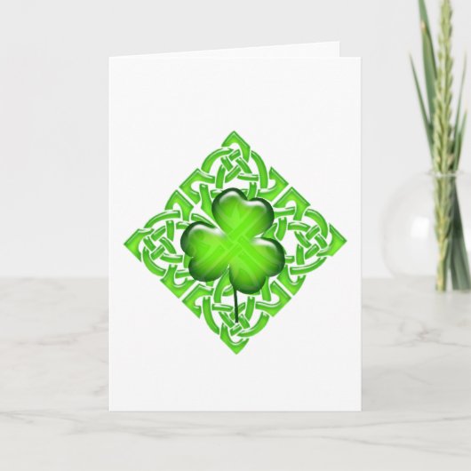 Happy St. Patrick's Day Clover Gift Kaart (Voorkant)