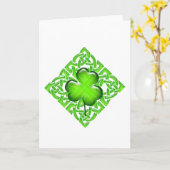 Happy St. Patrick's Day Clover Gift Kaart (Gele Bloem)