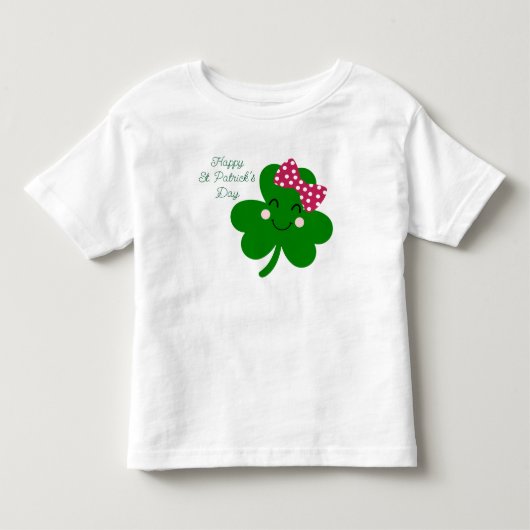 Happy St. Patrick's Day Clover Kinder Shirts (Voorkant)