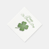 Happy St Patrick's Day Clover Servet (Hoek)