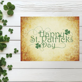 Happy St. Patrick's Day Clover Shamrock Briefkaart