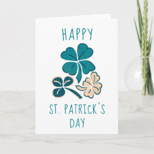 Happy St. Patrick's day Clover Shamrock Drawing Kaart