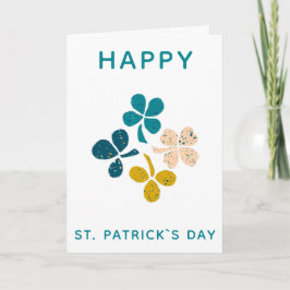 Happy St. Patrick's day Clover Shamrock Drawing Kaart