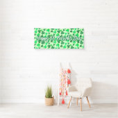 Happy St Patrick's Day Clover Shamrock Irish Party Spandoek (Insitu)