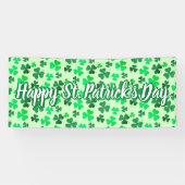 Happy St Patrick's Day Clover Shamrock Irish Party Spandoek (Horizontaal)
