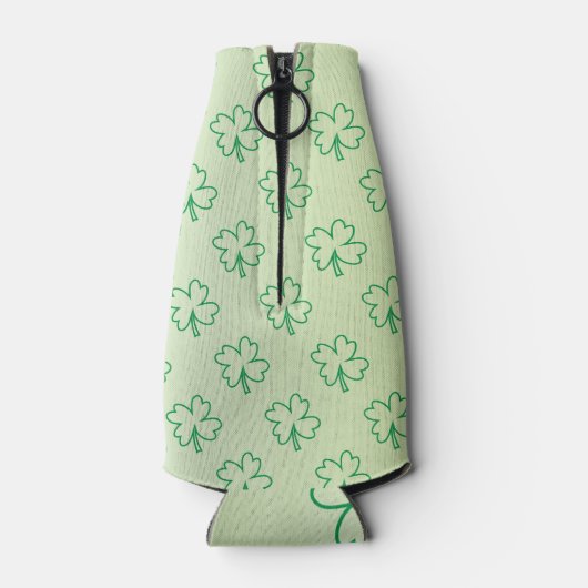 Happy St Patrick's day clover shamrock monogram Ca Flesjeskoeler (Achterkant)