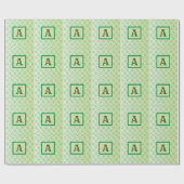 Happy St Patrick's day clover shamrock monogram Cadeaupapier (Vlak)