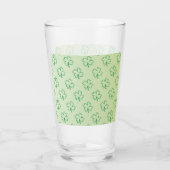 Happy St Patrick's day clover shamrock monogram Glas (Achterkant)