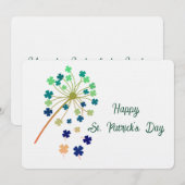Happy St. Patrick's Day Clovers Notitiekaartje (Voorkant / Achterkant)