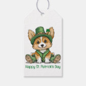 Happy St. Patrick's Day Corgi Dog Cadeaulabel (Voorkant)