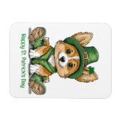 Happy St. Patrick's Day Corgi Dog Magneet (Horizontaal)