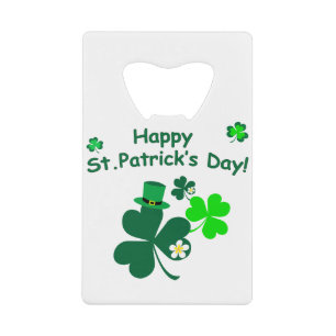 Happy St. Patrick's Day Creditkaart Flessenopener