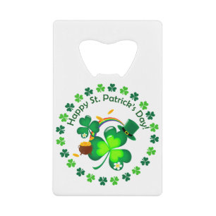 Happy St. Patrick's Day Creditkaart Flessenopener