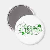 Happy St Patricks Day Cursive Magneet (Voorkant / Achterkant)
