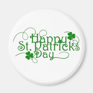 Happy St Patricks Day Cursive Magneet