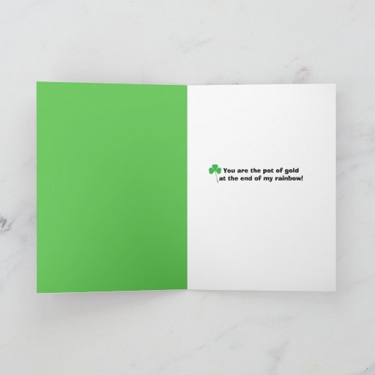 Happy St Patrick's Day Custom Name Leprechaun Feestdagen Kaart (Binnen)