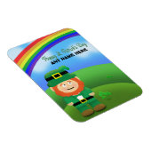 Happy St Patrick's Day Custom Name Leprechaun Magneet (Rechterzijde)