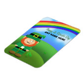 Happy St Patrick's Day Custom Name Leprechaun Magneet (Linkerzijde)