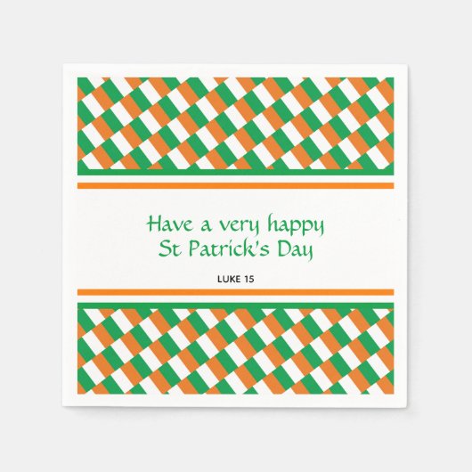 Happy St Patricks Day Custom Patriotic Irish Flag Servet (Voorkant)