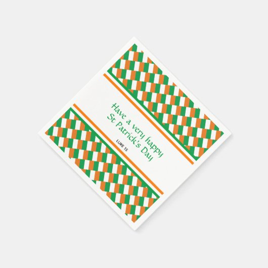 Happy St Patricks Day Custom Patriotic Irish Flag Servet (Hoek)