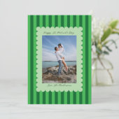 Happy St. Patrick's Day Custom Photograph Modern Feestdagenkaart (Staand voorkant)