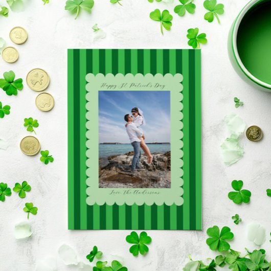 Happy St. Patrick's Day Custom Photograph Modern Feestdagenkaart