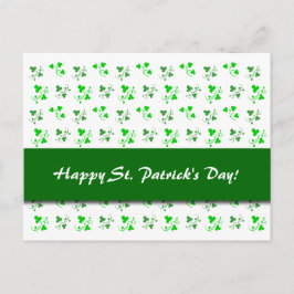Happy St. Patrick's Day Custom Shamrock Briefkaart