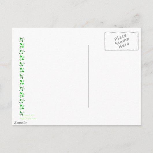 Happy St. Patrick's Day Custom Shamrock Briefkaart (Achterkant)