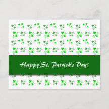 Happy St. Patrick's Day Custom Shamrock Briefkaart