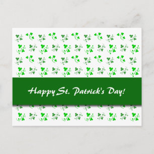 Happy St. Patrick's Day Custom Shamrock Briefkaart