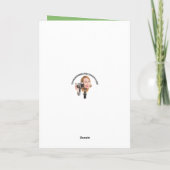 Happy St Patrick's Day Cute Dog in Face Mask Feestdagen Kaart (Achterkant)