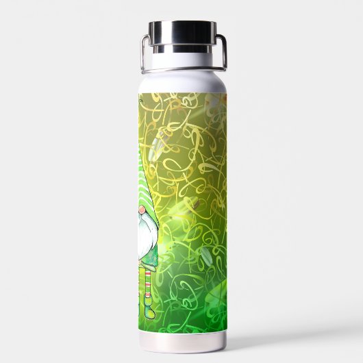 Happy St Patrick's Day Cute Gnome Waterfles (Achterkant)