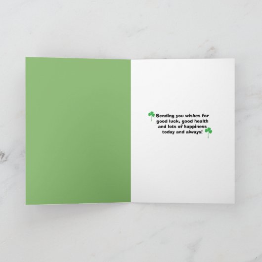 Happy St Patrick's Day Cute Labrador Puppy Feestdagen Kaart (Binnen)