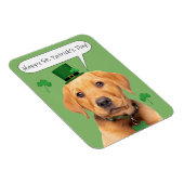 Happy St Patrick's Day Cute Labrador Puppy Magneet (Rechterzijde)