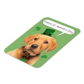 Happy St Patrick's Day Cute Labrador Puppy Magneet (Linkerzijde)