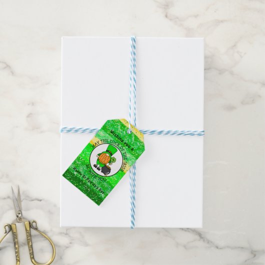 Happy St Patrick's Day | Cute Leprechaun Cadeaulabel (Met Touw)