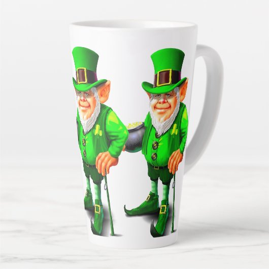 HAPPY ST.PATRICK'S DAY CUTE LEPRECHAUN LATTE MOK (Rechterhoek)