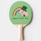 Happy St. Patrick's Day Cute Leprechaun Pig Tafeltennisbatje (Voorkant)
