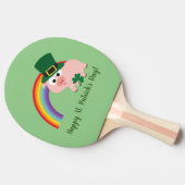Happy St. Patrick's Day Cute Leprechaun Pig Tafeltennisbatje (Zijkant)
