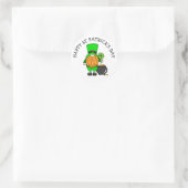 Happy St Patrick's Day | Cute Leprechaun Ronde Sticker (Tas)