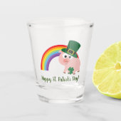 Happy St. Patrick's Day Cute Leprechaun Shot Glas (Voorkant)