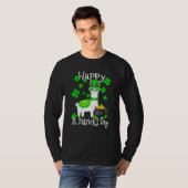 Happy St Patrick's Day Cute Llama Irish Shamrock L T-shirt (Voorkant volledig)