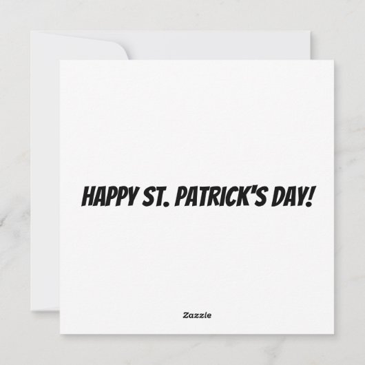 Happy St. Patrick's Day Cute Puppy Kaart (Achterkant)