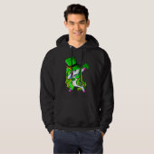 Happy St Patrick's Day Dabbing Unicorn Lucky Shamr Hoodie (Voorkant volledig)