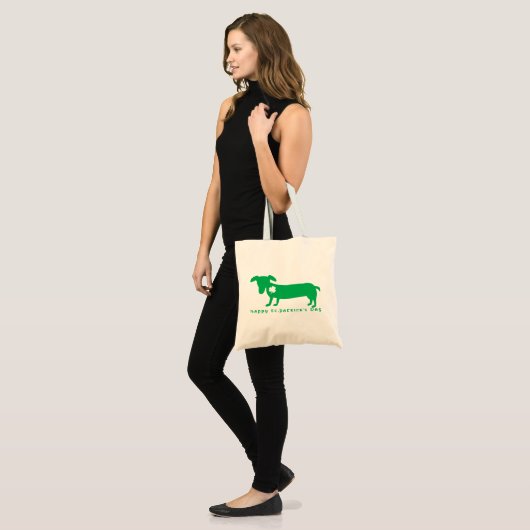 Happy St. Patrick's Day Dachshund Tote Bag (Voorkant (model))