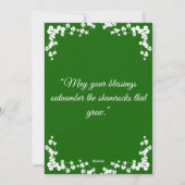 Happy St. Patricks Day Daughter, Clover Feestdagenkaart (Achterkant)