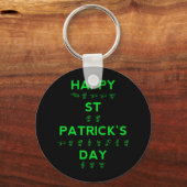 Happy St Patricks Day Deaf Pride gebarentaal ASL Sleutelhanger (Voorkant)