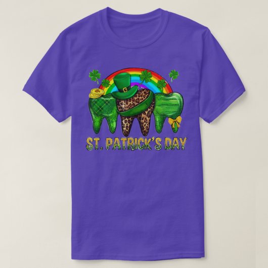 Happy St Patrick's Day Dental Assistant Tooth Iris T-shirt (Design voorkant)