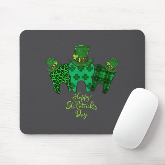 Happy St Patrick's Day Dental Istant Tooth Patrick Muismat (Met muis)
