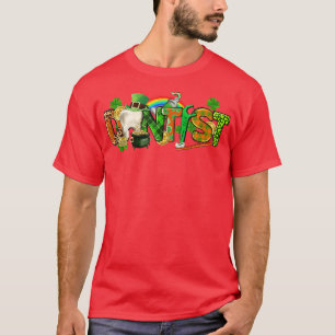 Happy St Patrick's Day Dentist Tooth Irish Rainbow T-shirt